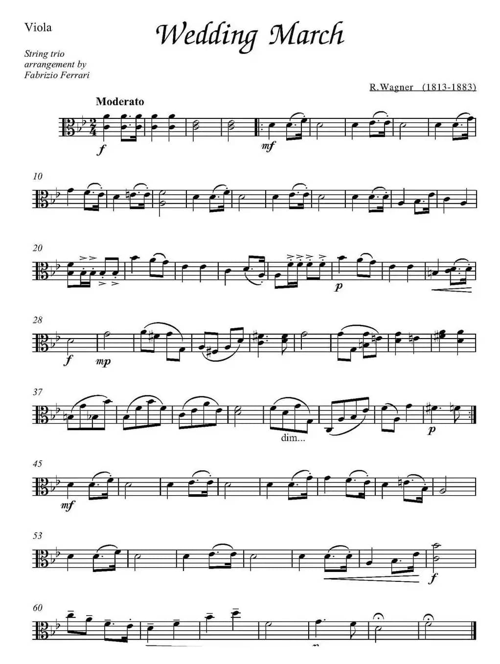 Wedding March（中提琴分谱）