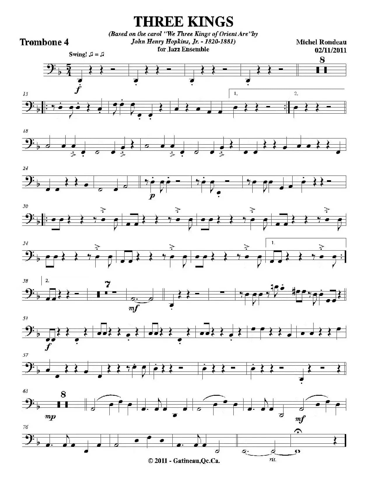 THREE KINGS（第四长号分谱）