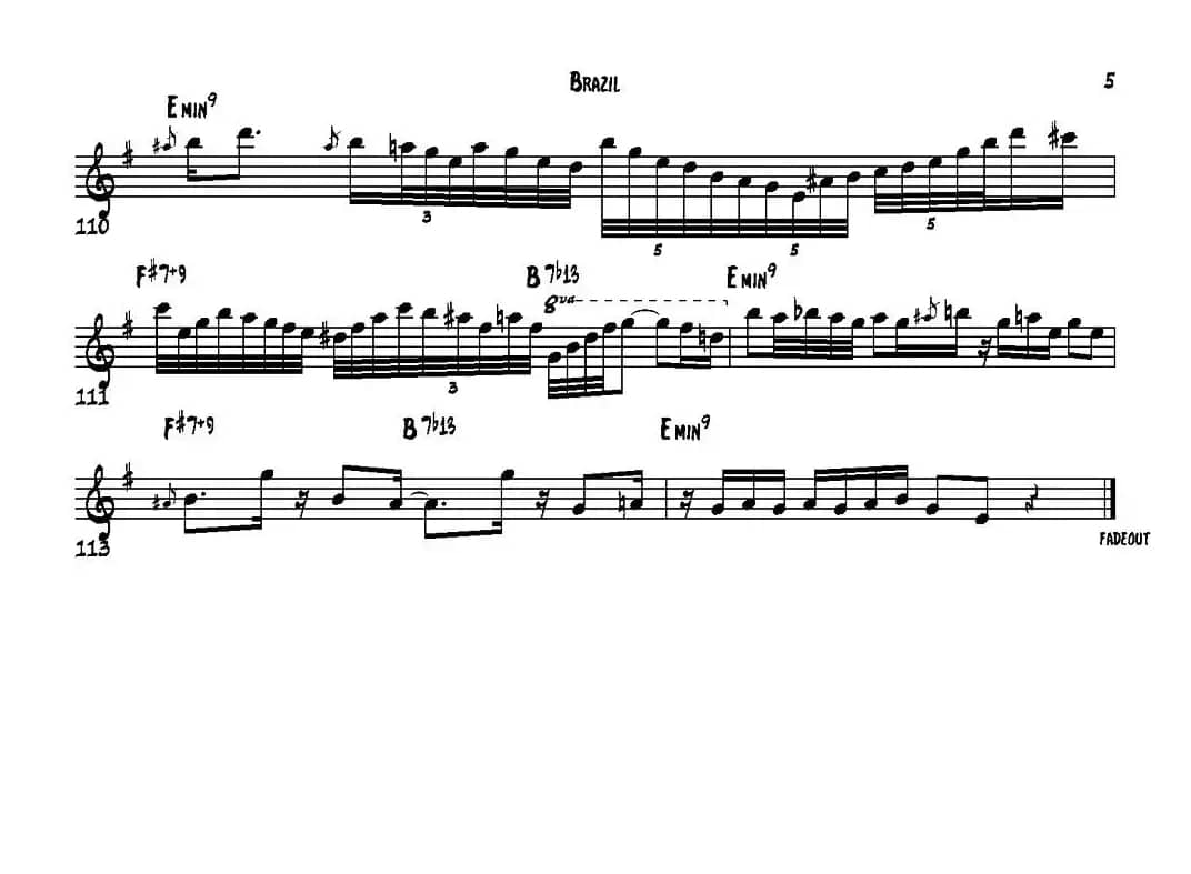 Brazil（高音萨克斯）