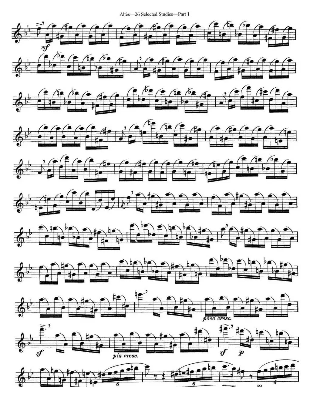 阿尔泰斯26首精选长笛练习曲（NO.10）