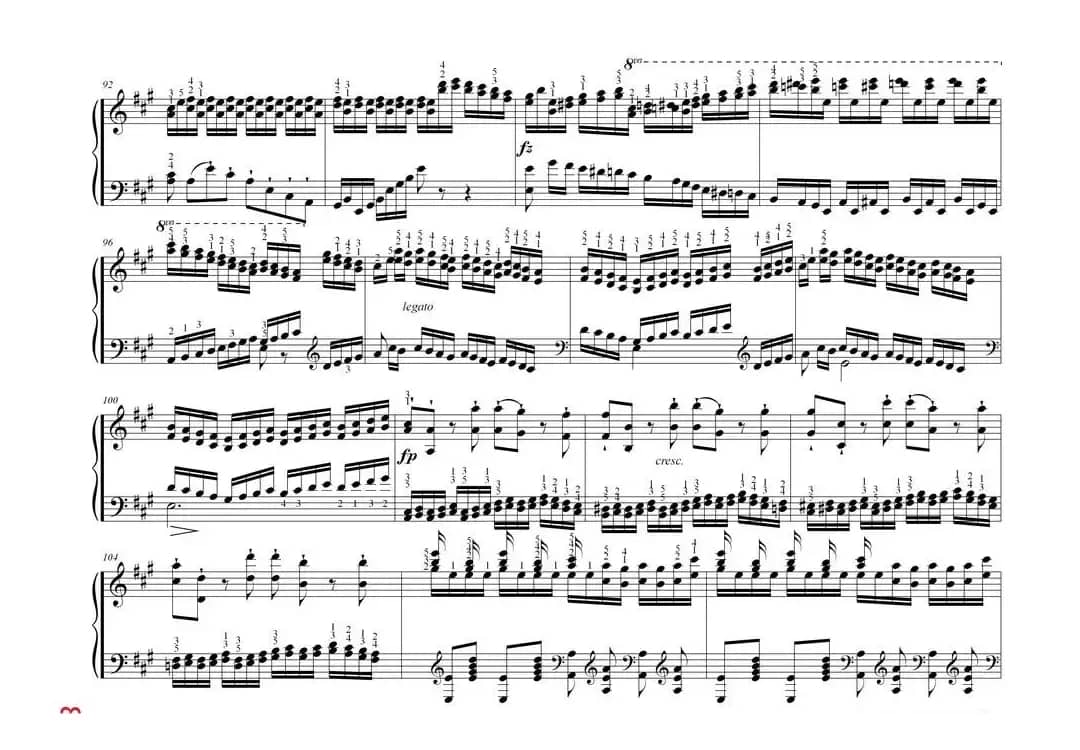 车尔尼大的三度音阶与双音经过句练习 作品245号