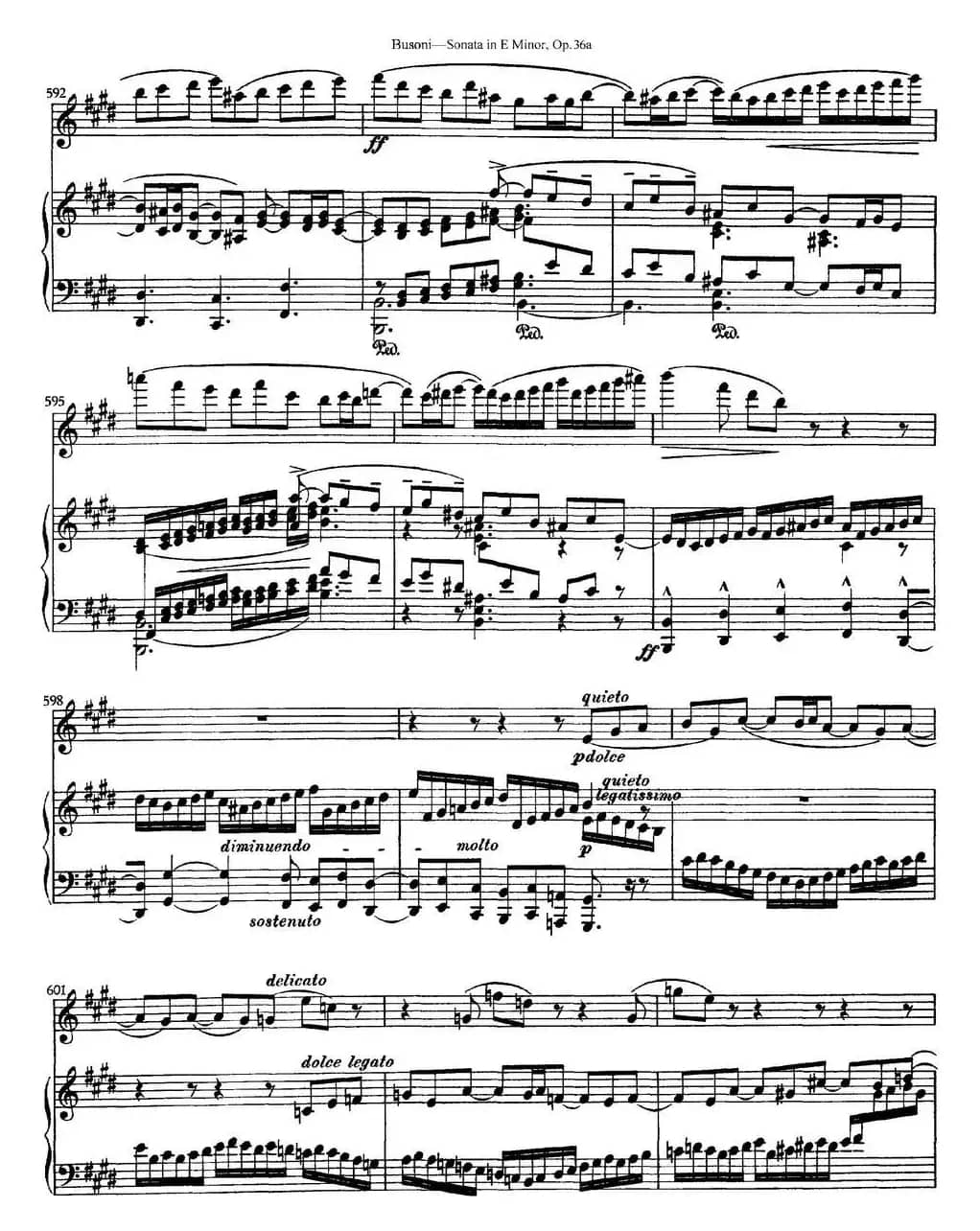 Violin Sonata No.2 in E Minor Op.36（小提琴+钢琴伴奏）
