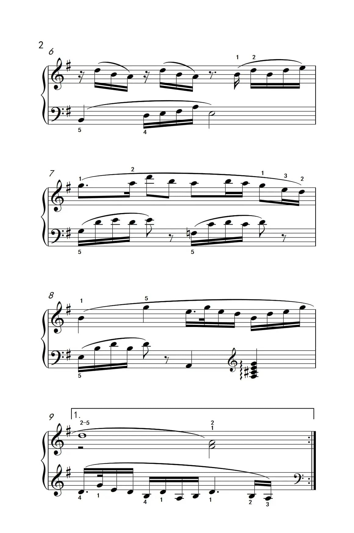 《梁祝》主题曲（约翰·汤普森 成人钢琴教程 第二册）