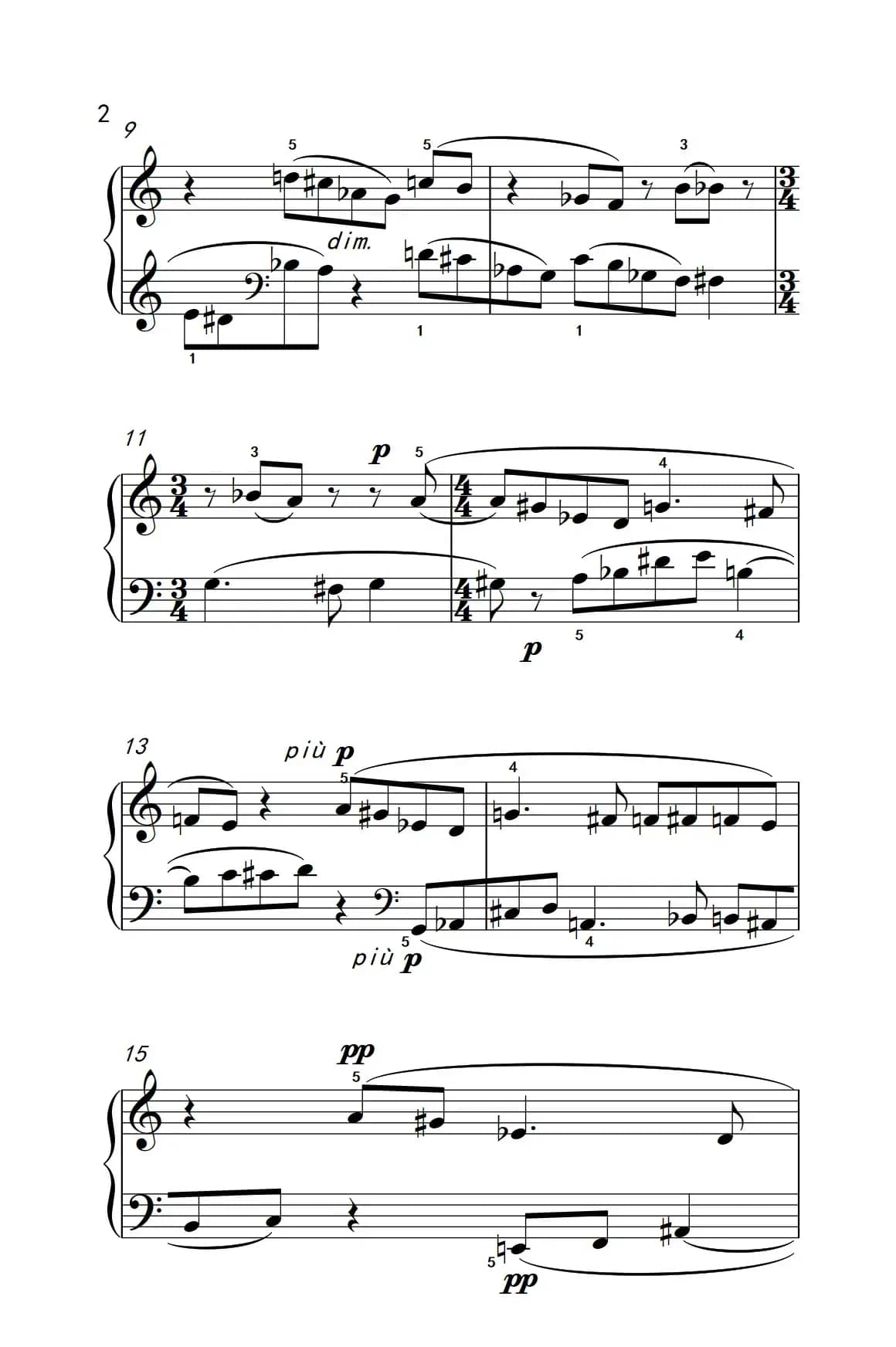 半音阶创意曲（一）（巴托克 小宇宙 钢琴教程 3）