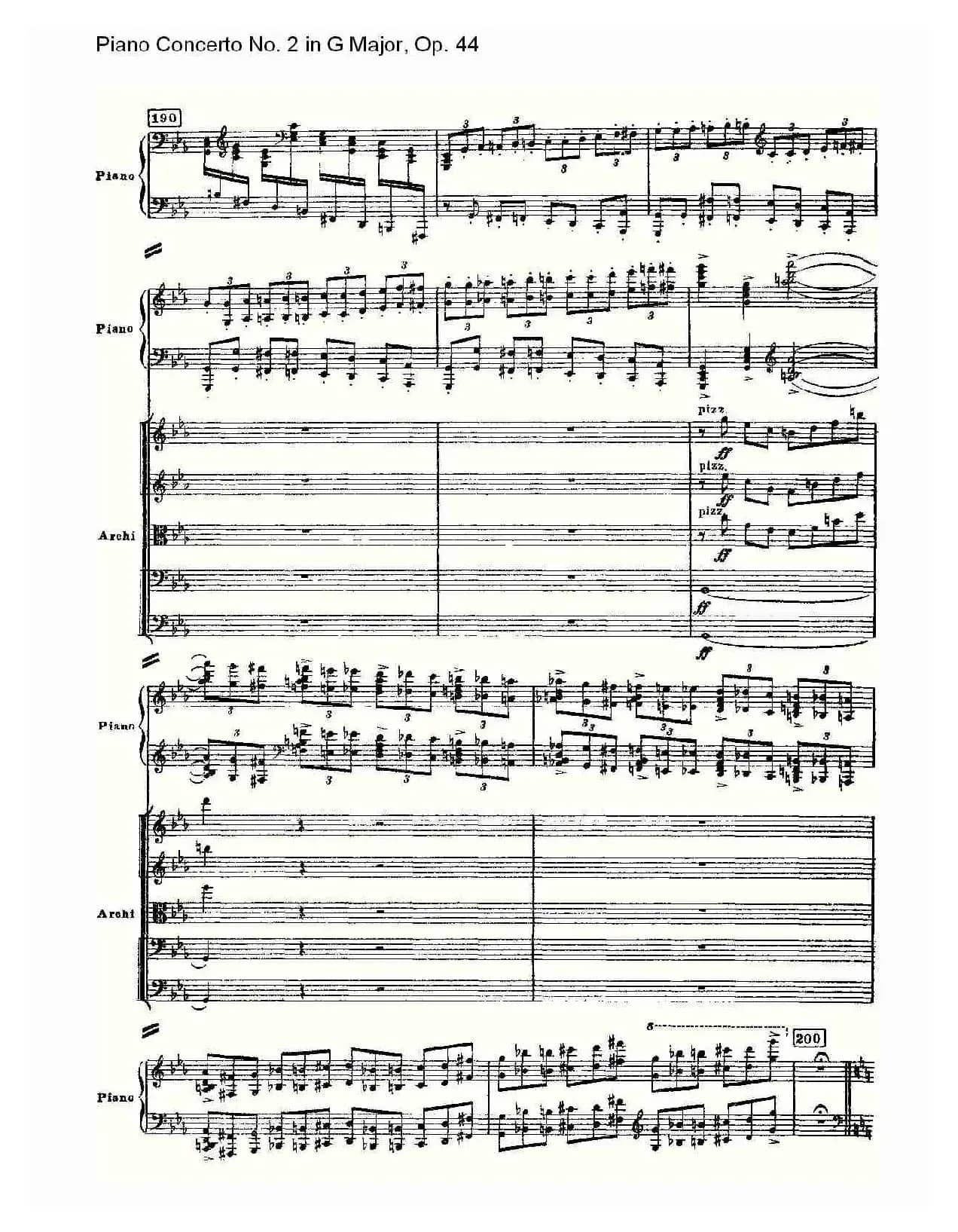 G大调第二钢琴协奏曲, Op.44第一乐章（一）