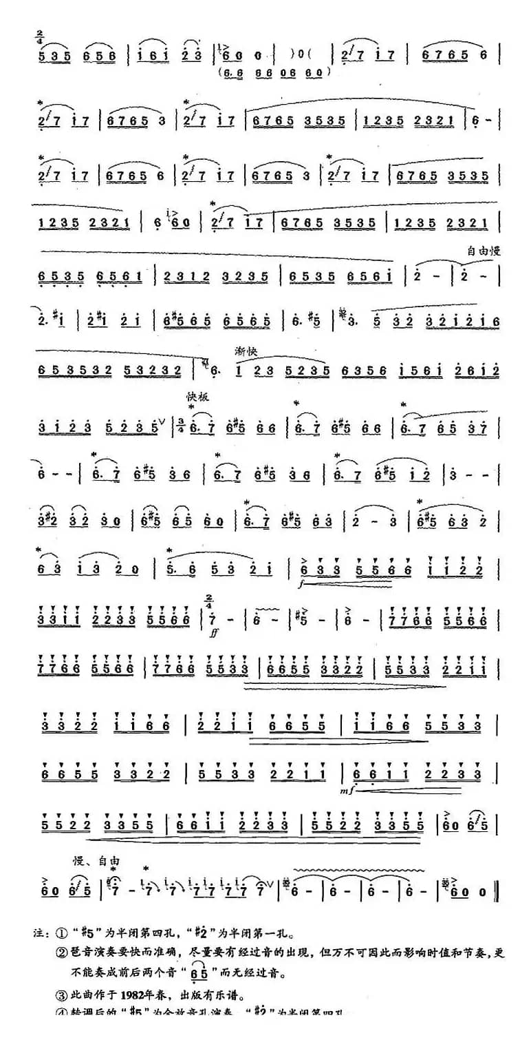 笛箫十级考级曲目：锦城春晓