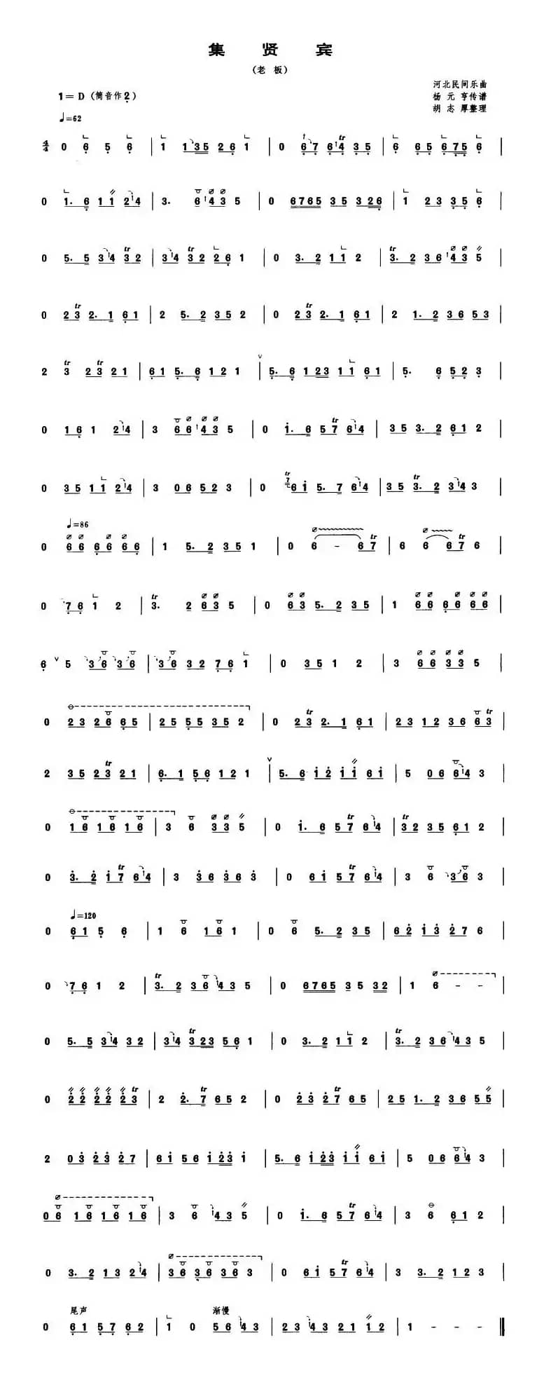 集贤宾（老板）（管子谱）