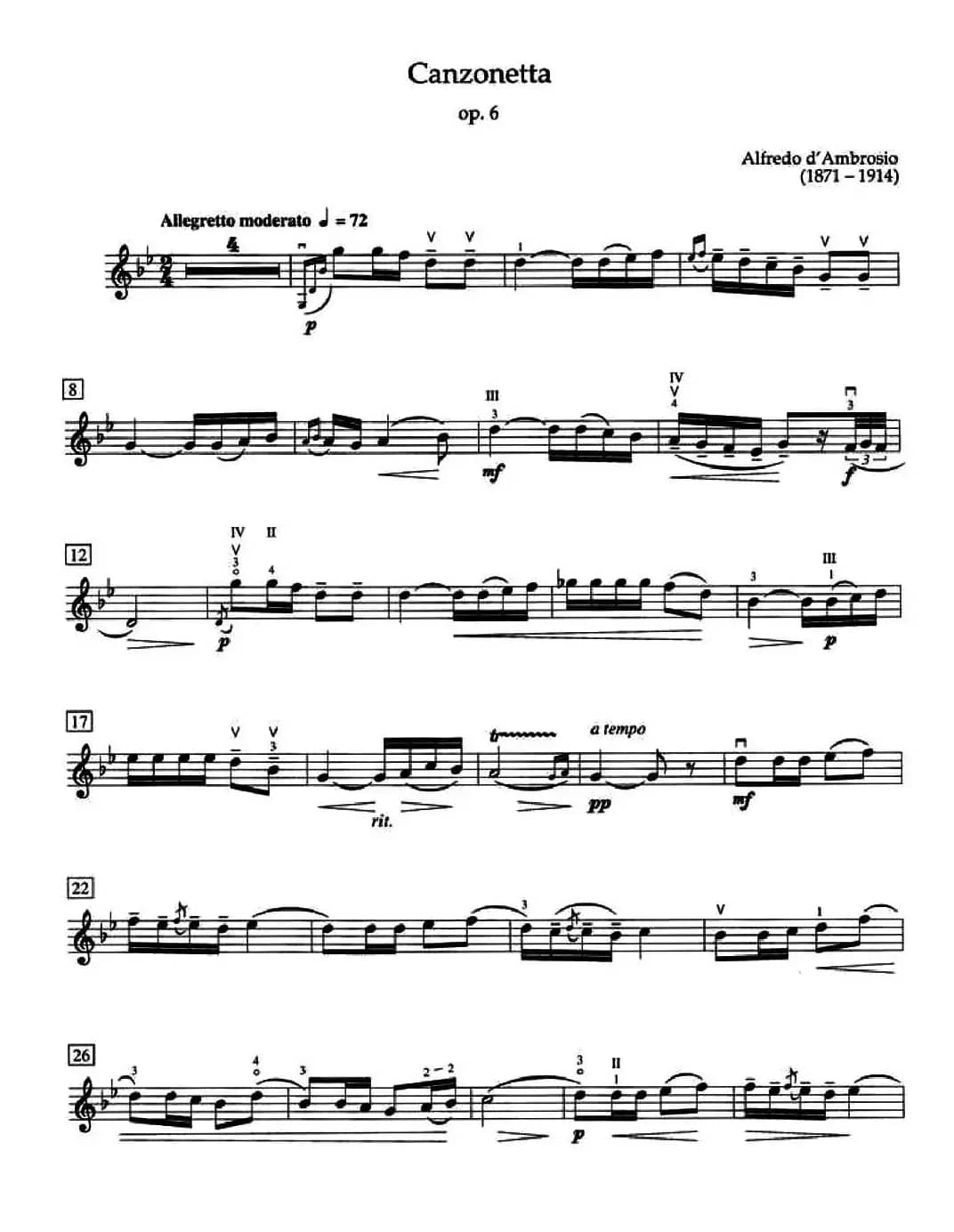 Canzonetta Op.6(短歌)