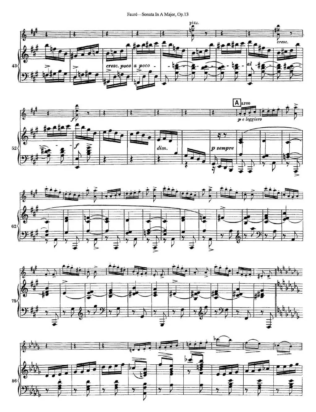 Violin Sonata No.1 Op.13（小提琴+钢琴伴奏）