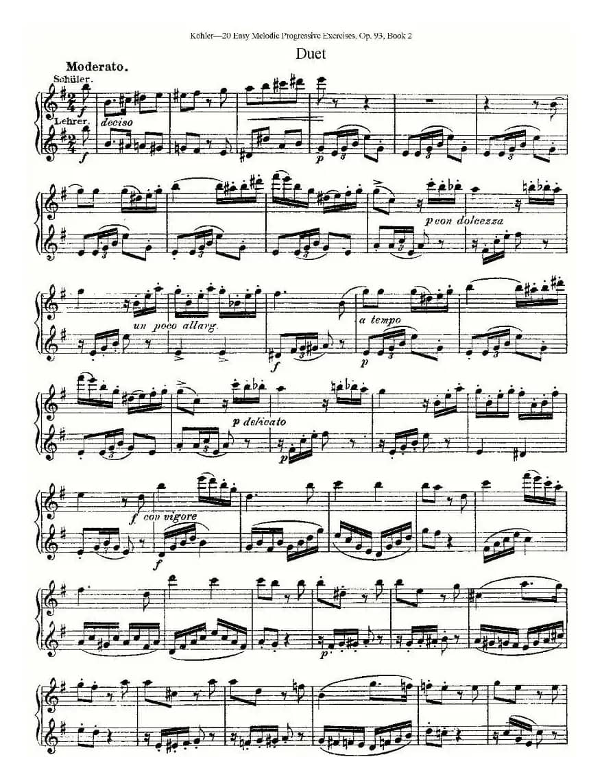 柯勒练习曲作品93号（二）