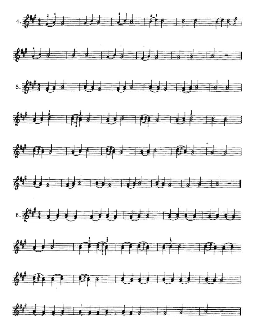 小提琴双弦三度初步练习（七）