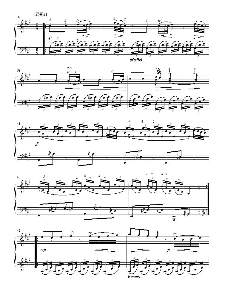 A大调钢琴奏鸣曲