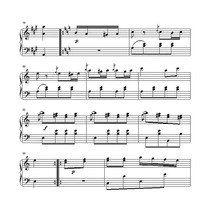 土耳其进行曲（还没考级记谱版）