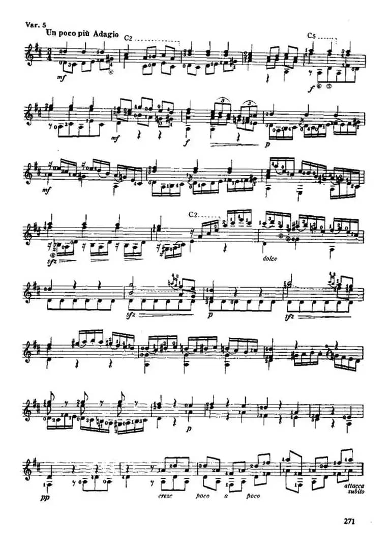 西班牙弗里亚斯主题变奏曲（古典吉他）