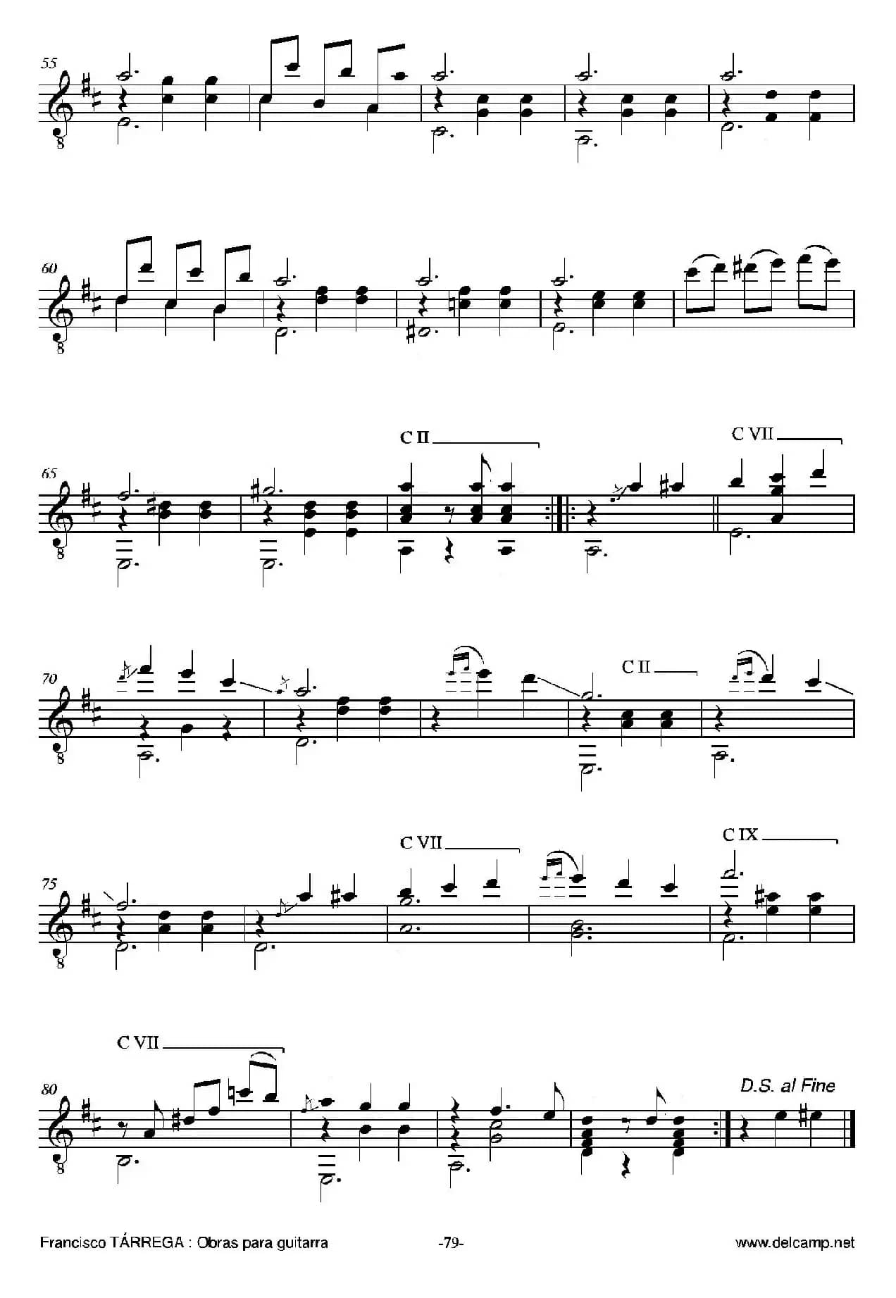 《塔雷加作品全集》第5部分（古典吉他）