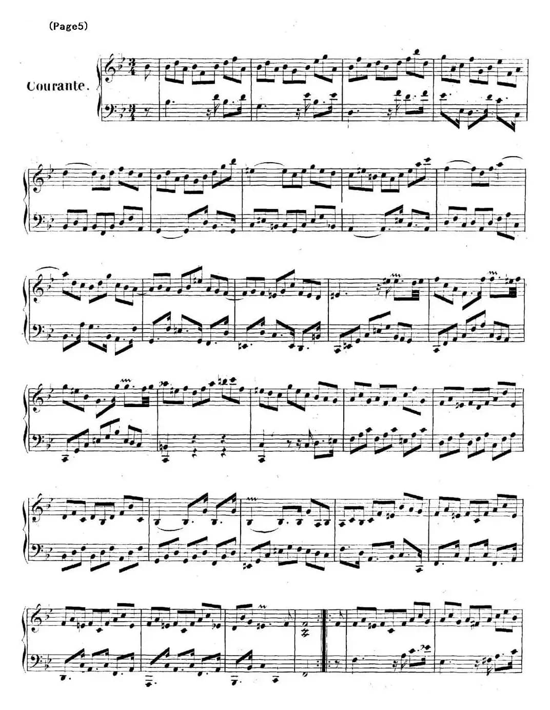 帕蒂塔6首德国组曲（No.1 降B大调 巴赫 Partita B-flat Major BWV825）