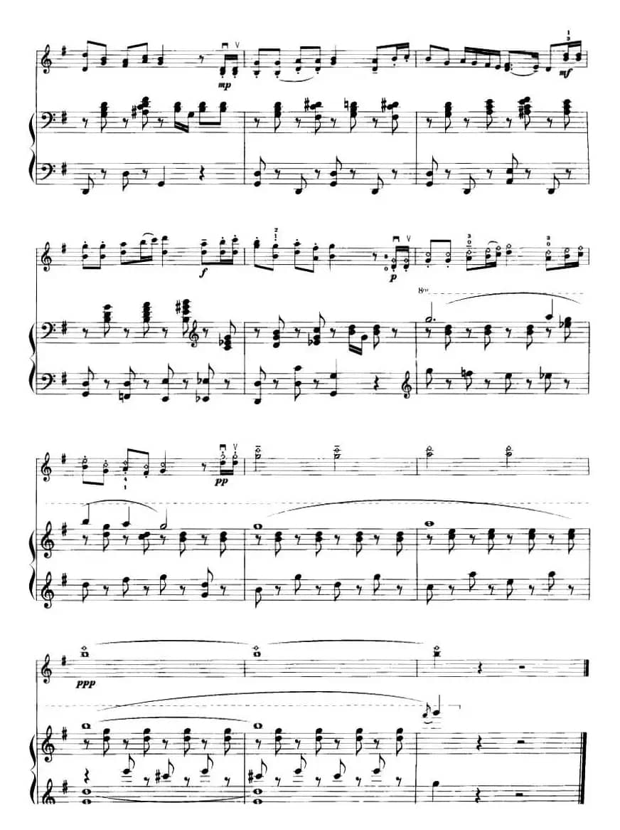 在密密的森林里（原名《游击队歌》）（小提琴+钢琴伴奏）