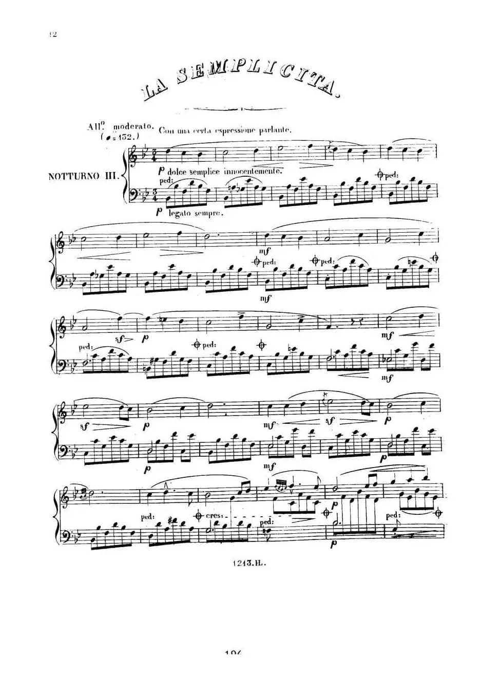 3 Nocturnes Caractéristiques Op·45(3首个性夜曲·3)