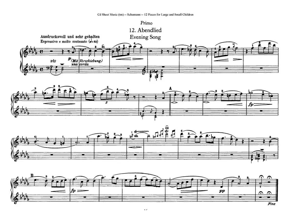 12首为孩子们而作的四手联弹曲 Op.85（四手联弹）（12）