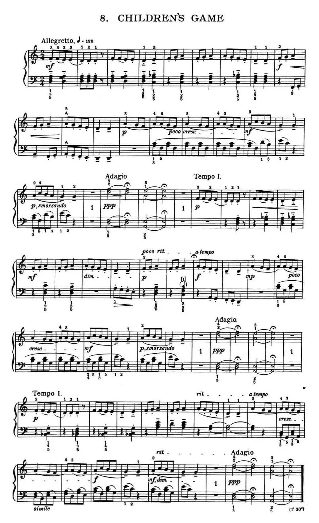 For Children Sz.42（献给孩子们·8）