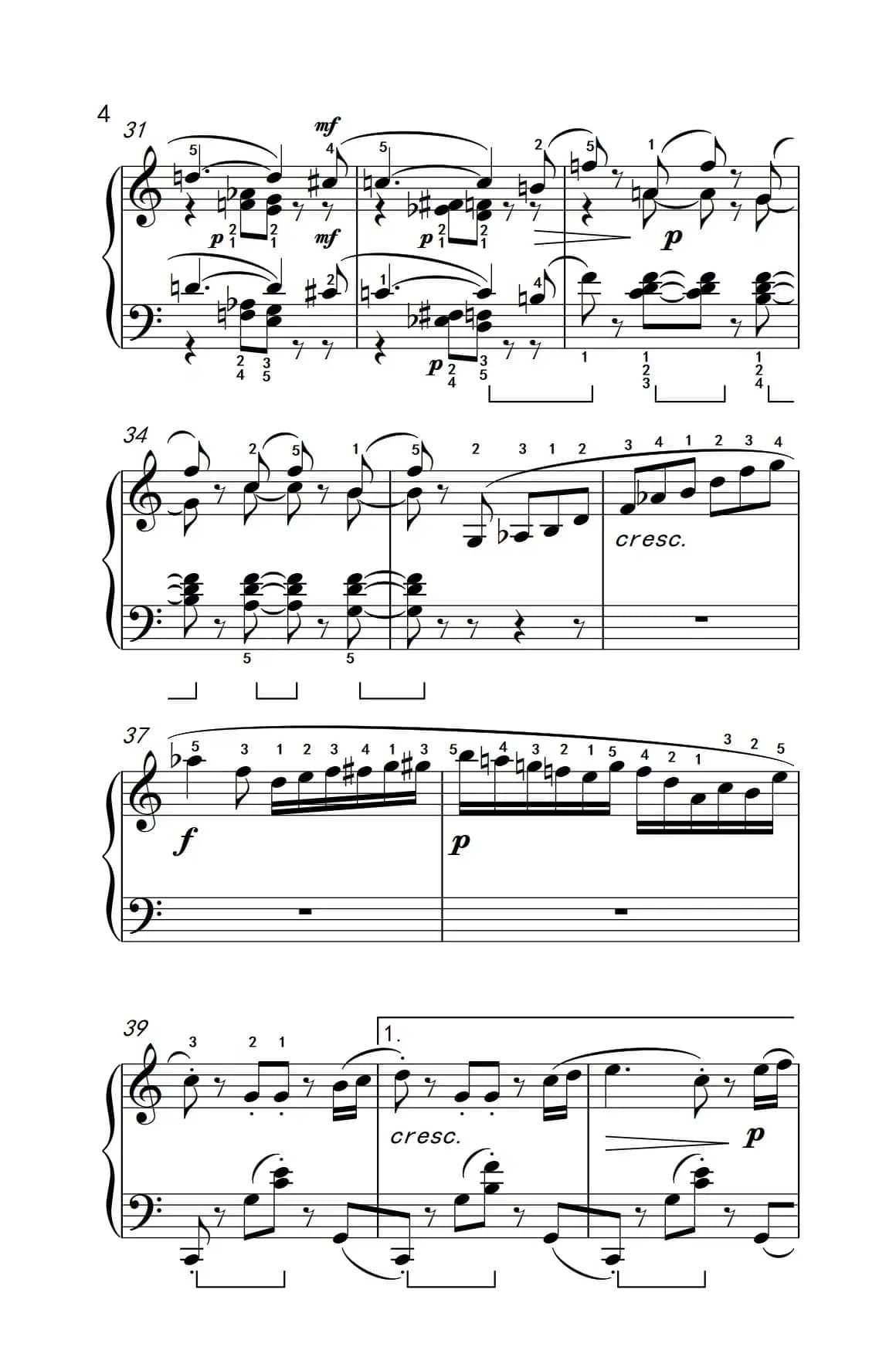 第六级 1.小精灵舞曲（中央音乐学院 钢琴（业余）考级教程 4-6级）