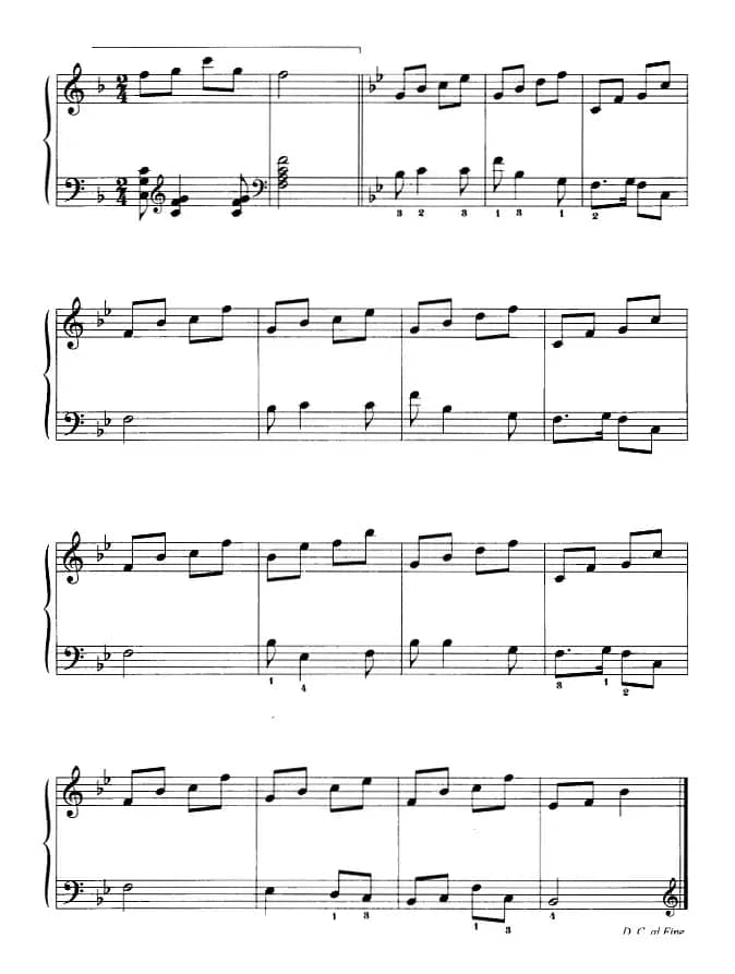 110首中国民歌钢琴小曲集：三十里铺