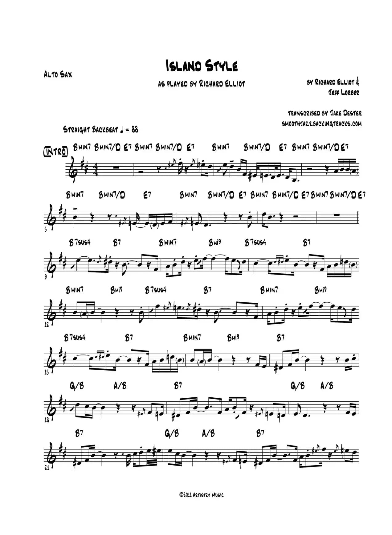 Island Style（中音萨克斯）