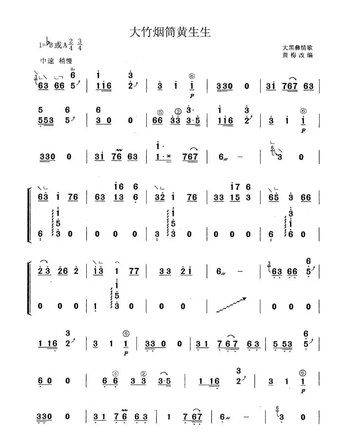 大竹烟筒黄生生（黄梅改编版）