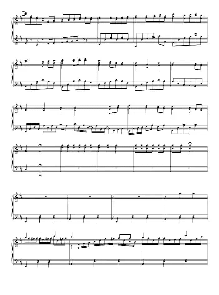 生日快乐 D大调变奏