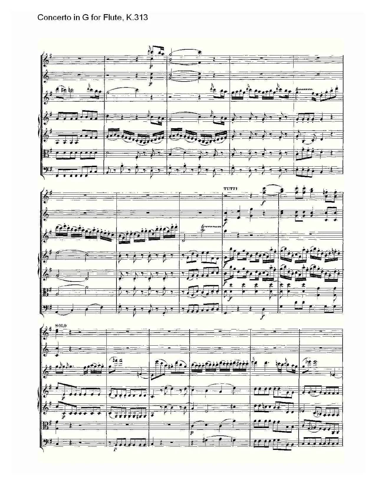 Concerto in G for Flute, K.313（G调长笛协奏曲, K.313）