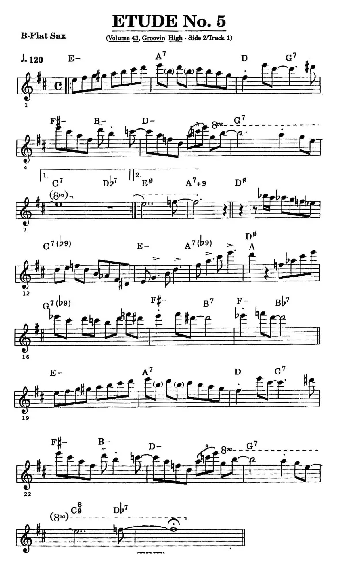 爵士乐超吹练习曲（五）