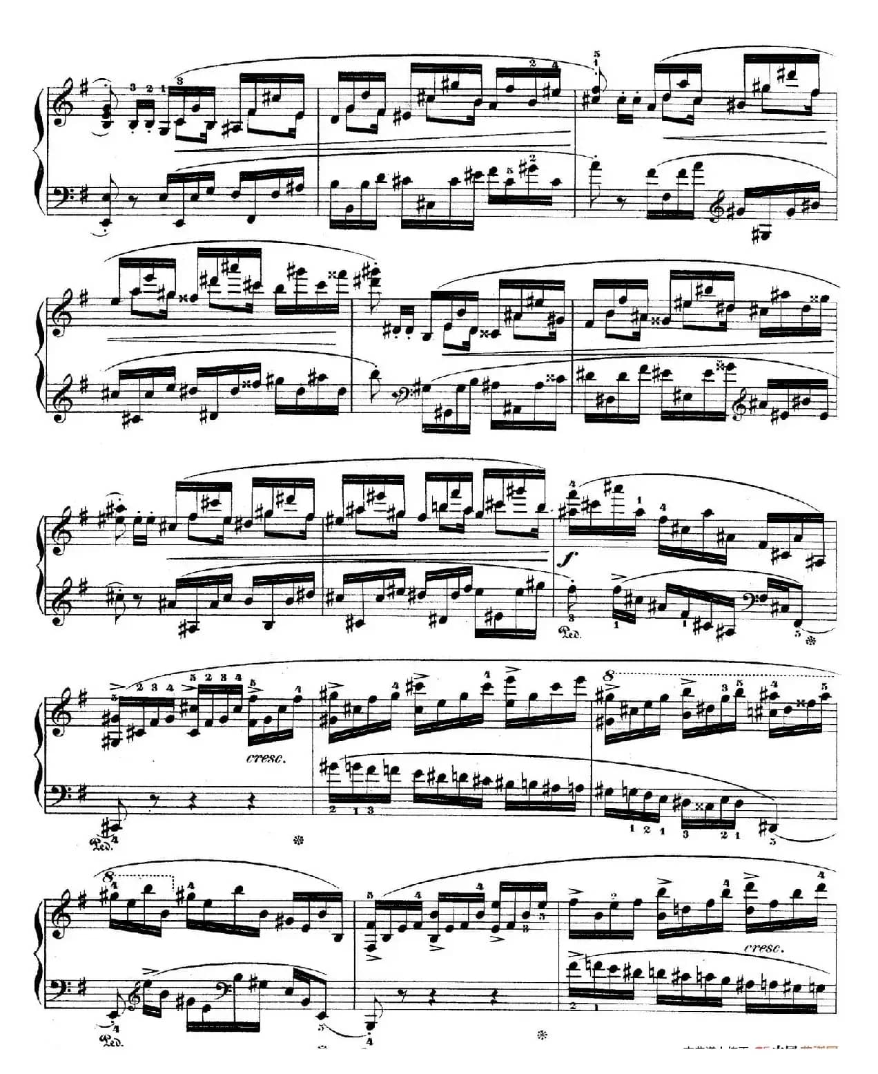 e小调第一钢琴协奏曲 Op.11(钢琴独奏版·第一乐章)