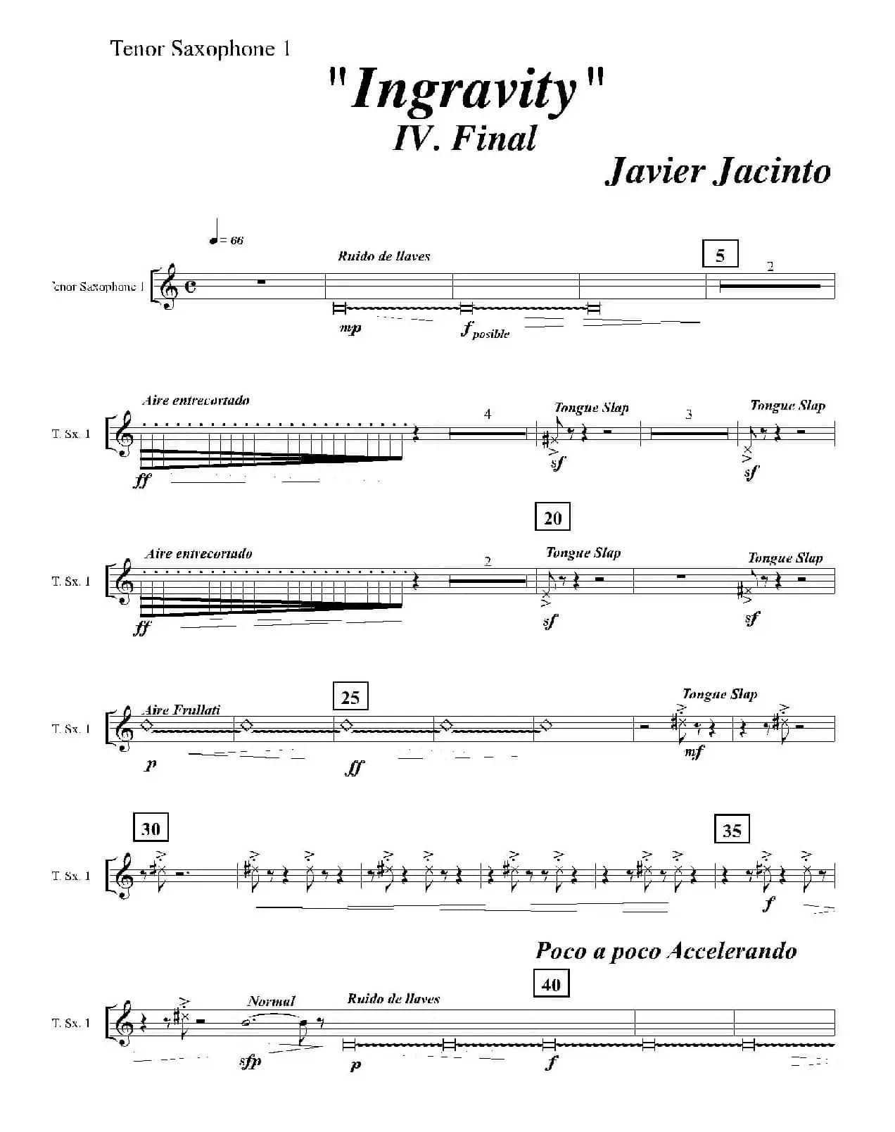 Ingravity（第四乐章）（第一次中音萨克斯分谱）