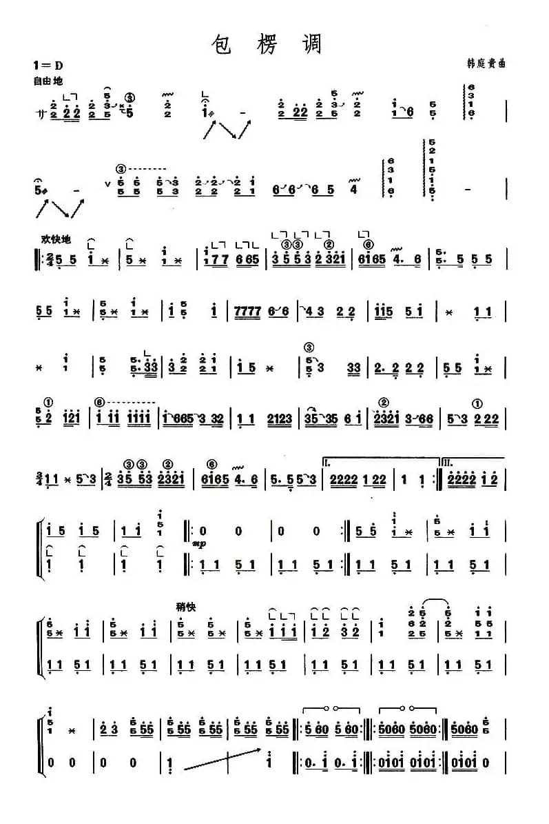 包楞调（【上海筝会】考级八级曲目）