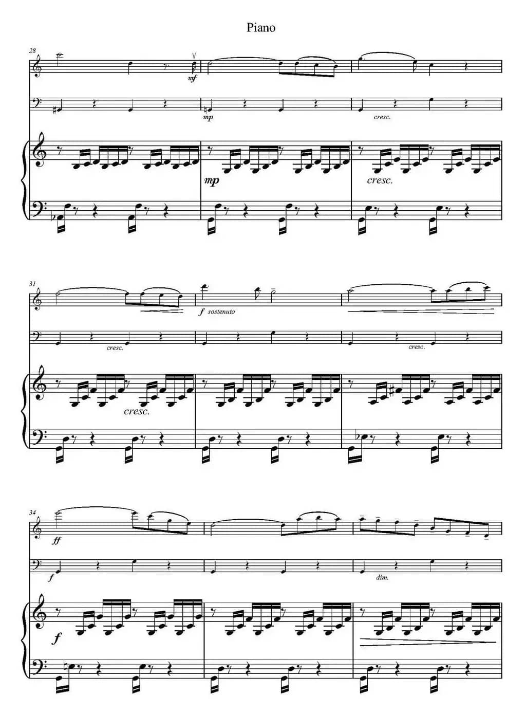 Ave Maria（小提琴+大提琴+钢琴伴奏）