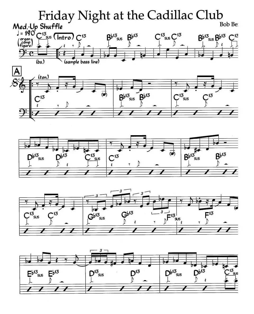 Friday Night at the Cadillac Club（爵士钢琴曲）