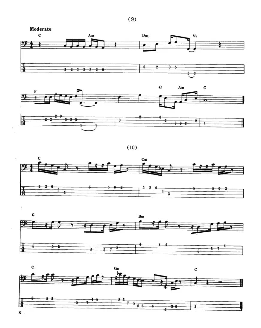 电贝司专业等级第五级(二、必弹曲目:练习曲)