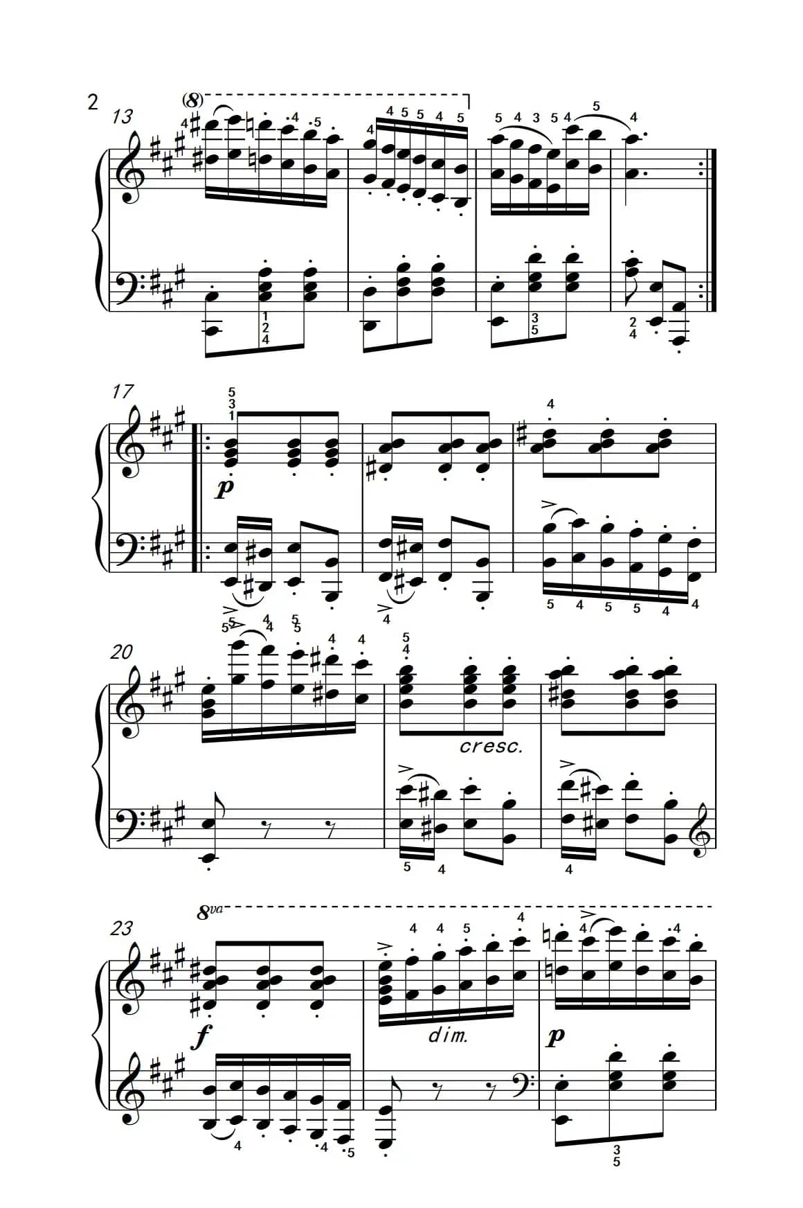 车尔尼钢琴八度练习曲 553（3）