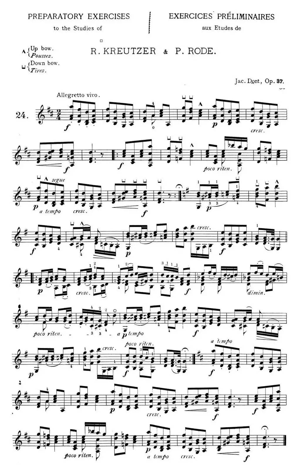 顿特24首小提琴练习曲 作品37—24