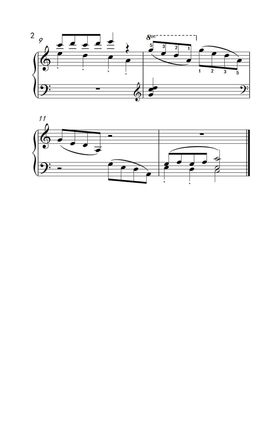 爬山坡（约翰·汤普森 成人钢琴教程 第一册）