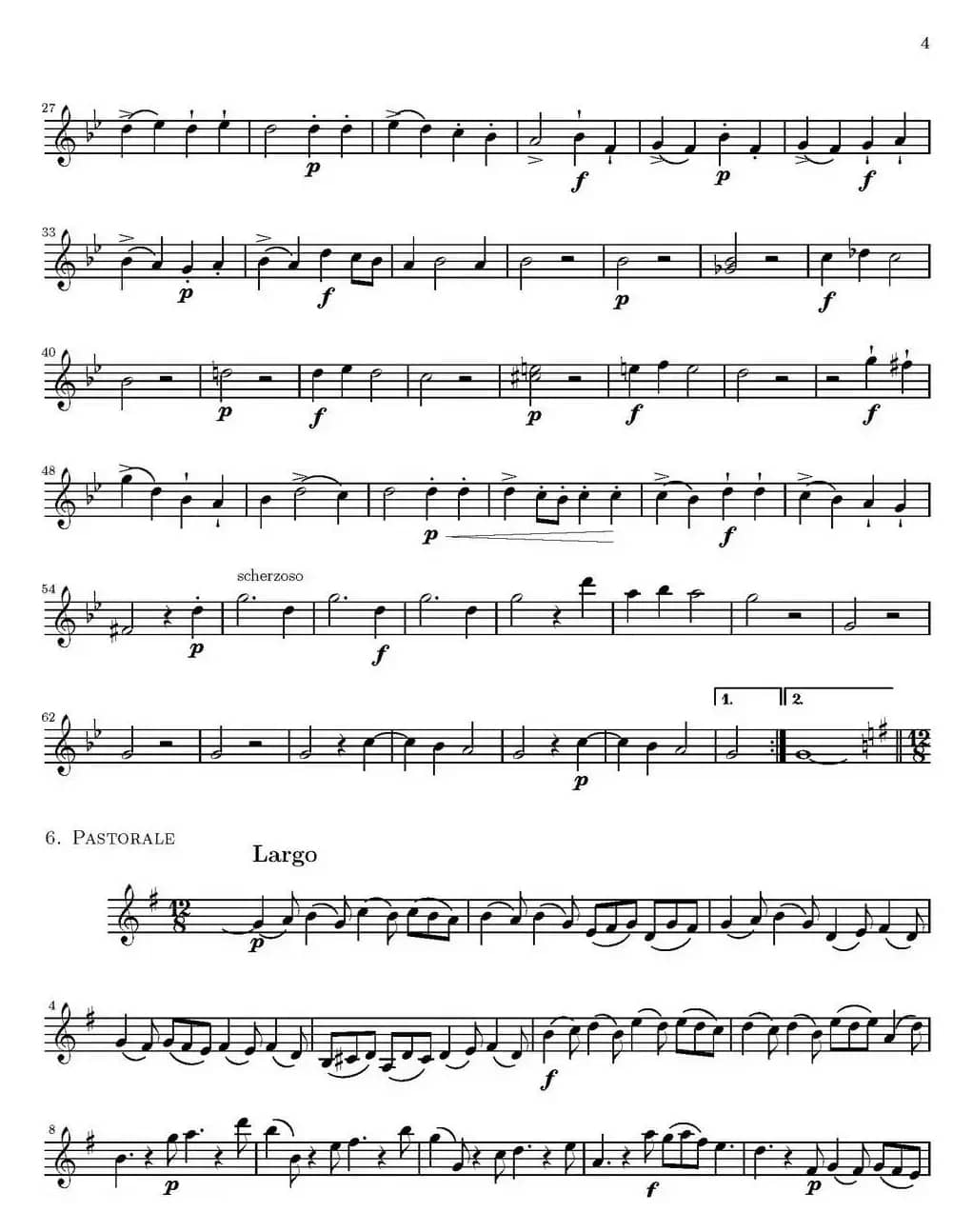 Op.6 VIII. Concerto Grosso（大协奏曲）（四重奏第二小提琴分谱）