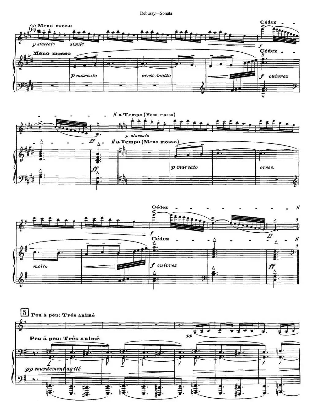 Debussy Sonata（小提琴+钢琴伴奏）