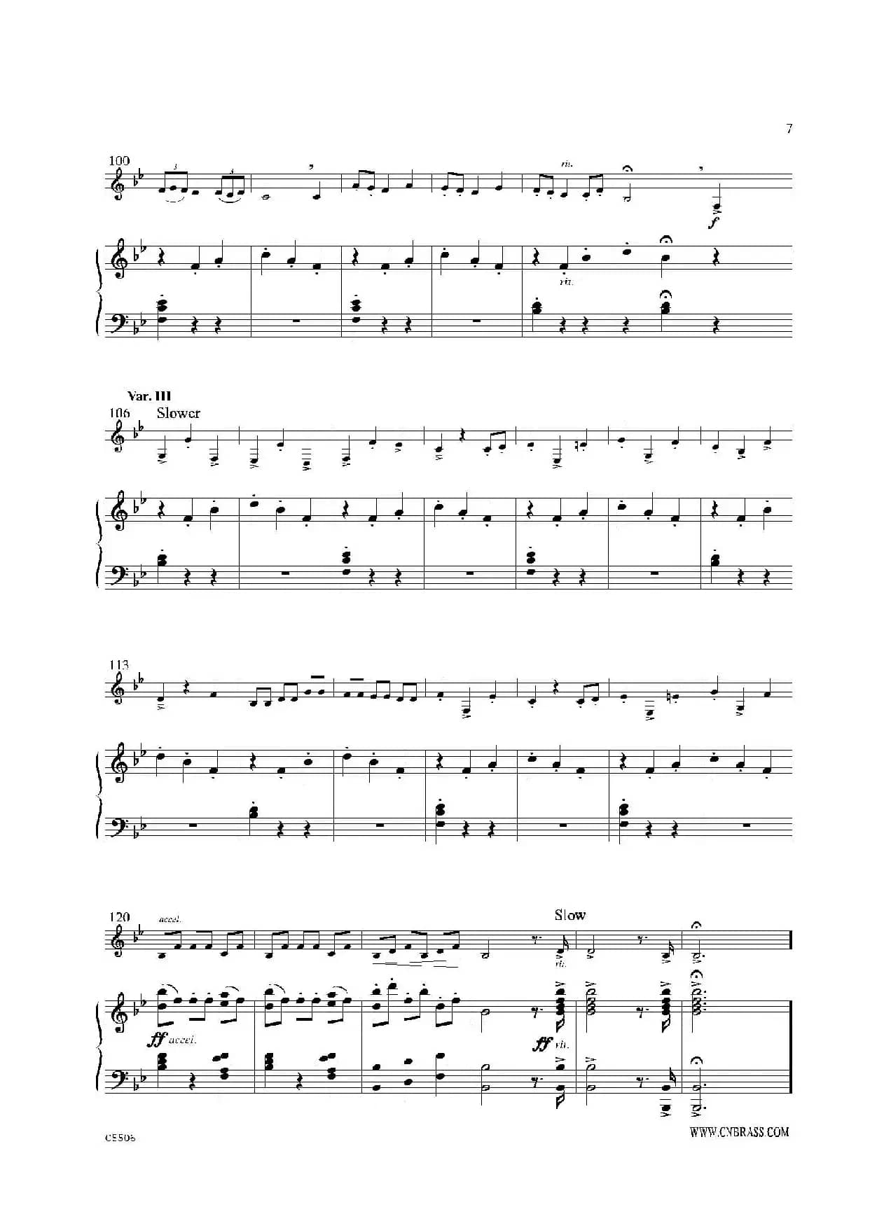 威尼斯狂欢节变奏（圆号+钢琴）