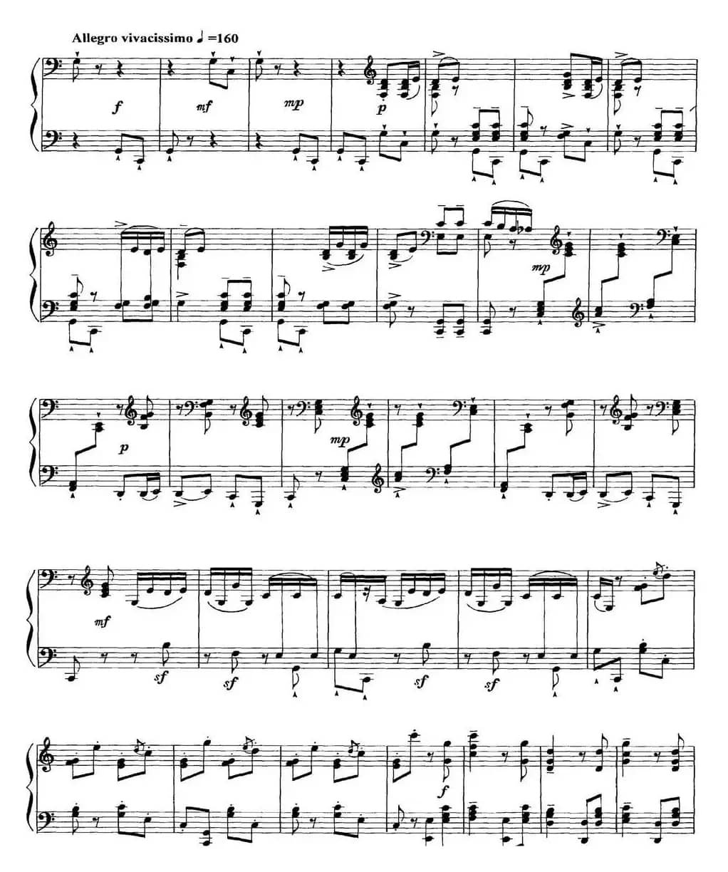 柴可夫斯基18首钢琴小品Op.72（18.Scene dansante(invitation au trepak)）