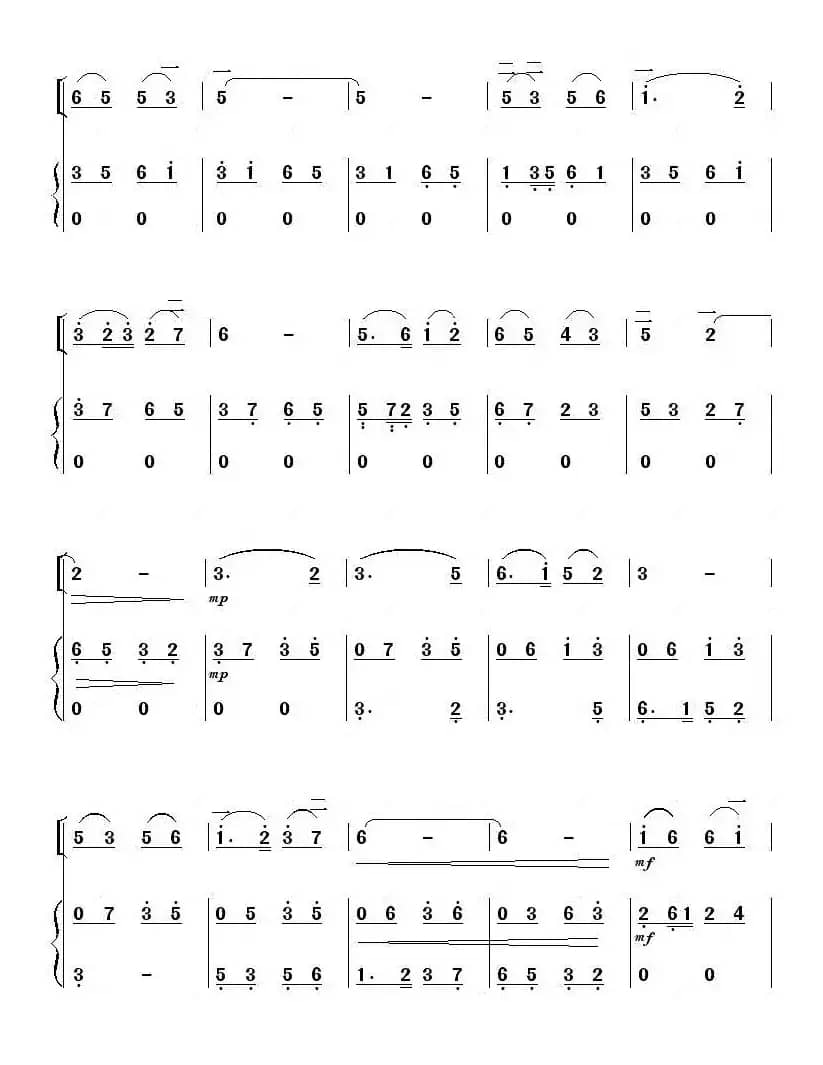 欢乐的养鸡场（扬琴伴奏谱）