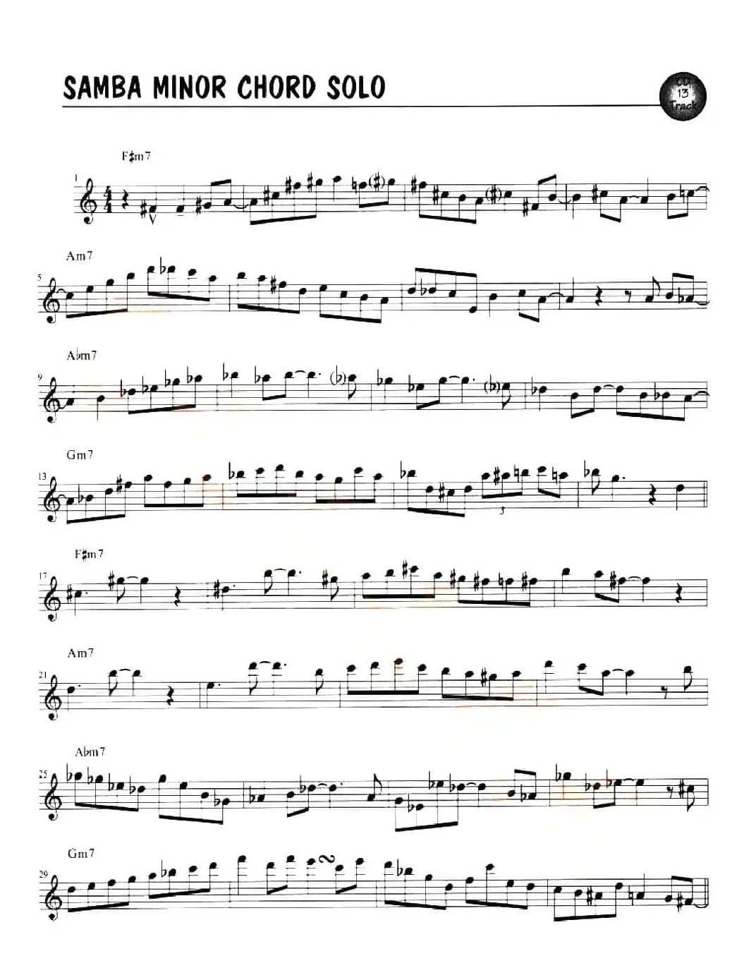 SAMBA MINOR CHORD SOLO