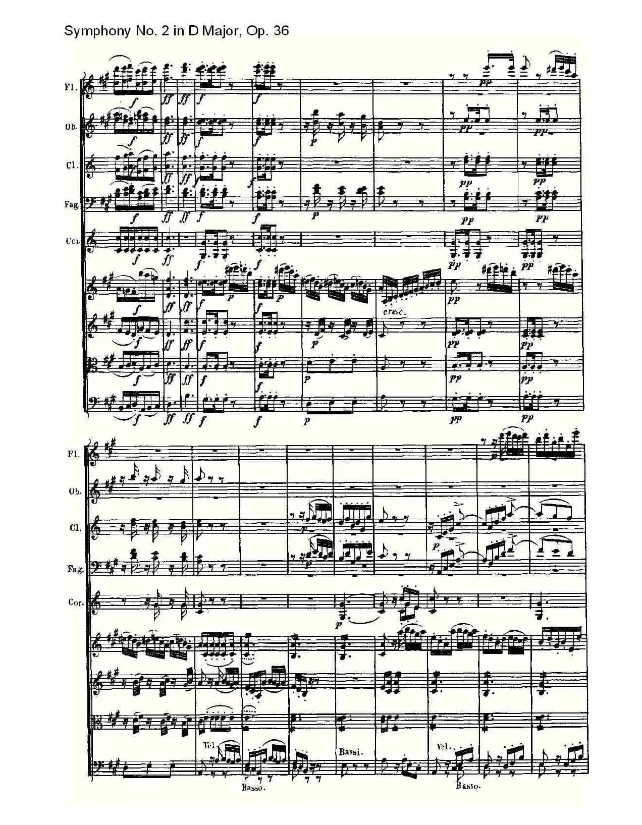 D大调第二交响曲 Op.36 第二乐章