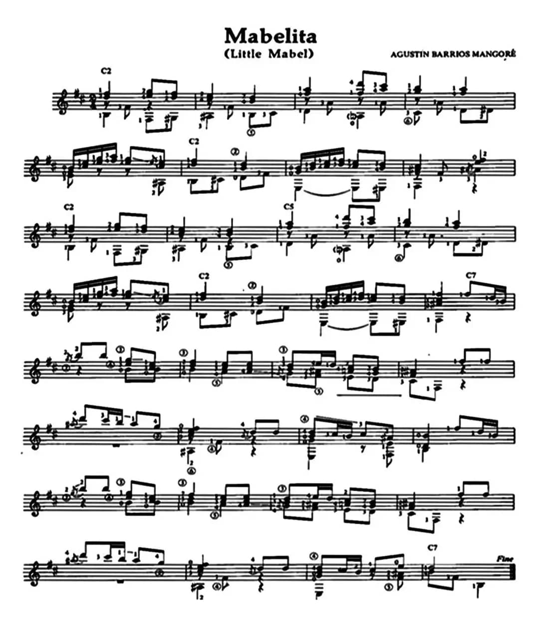 Mabelita(Little Mabel)(古典吉他)