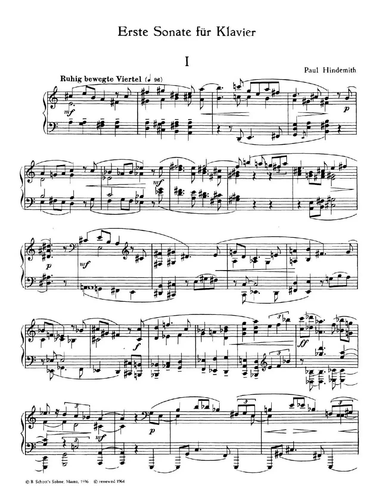 Piano Sonata No.1（第一钢琴奏鸣曲·Ⅰ）