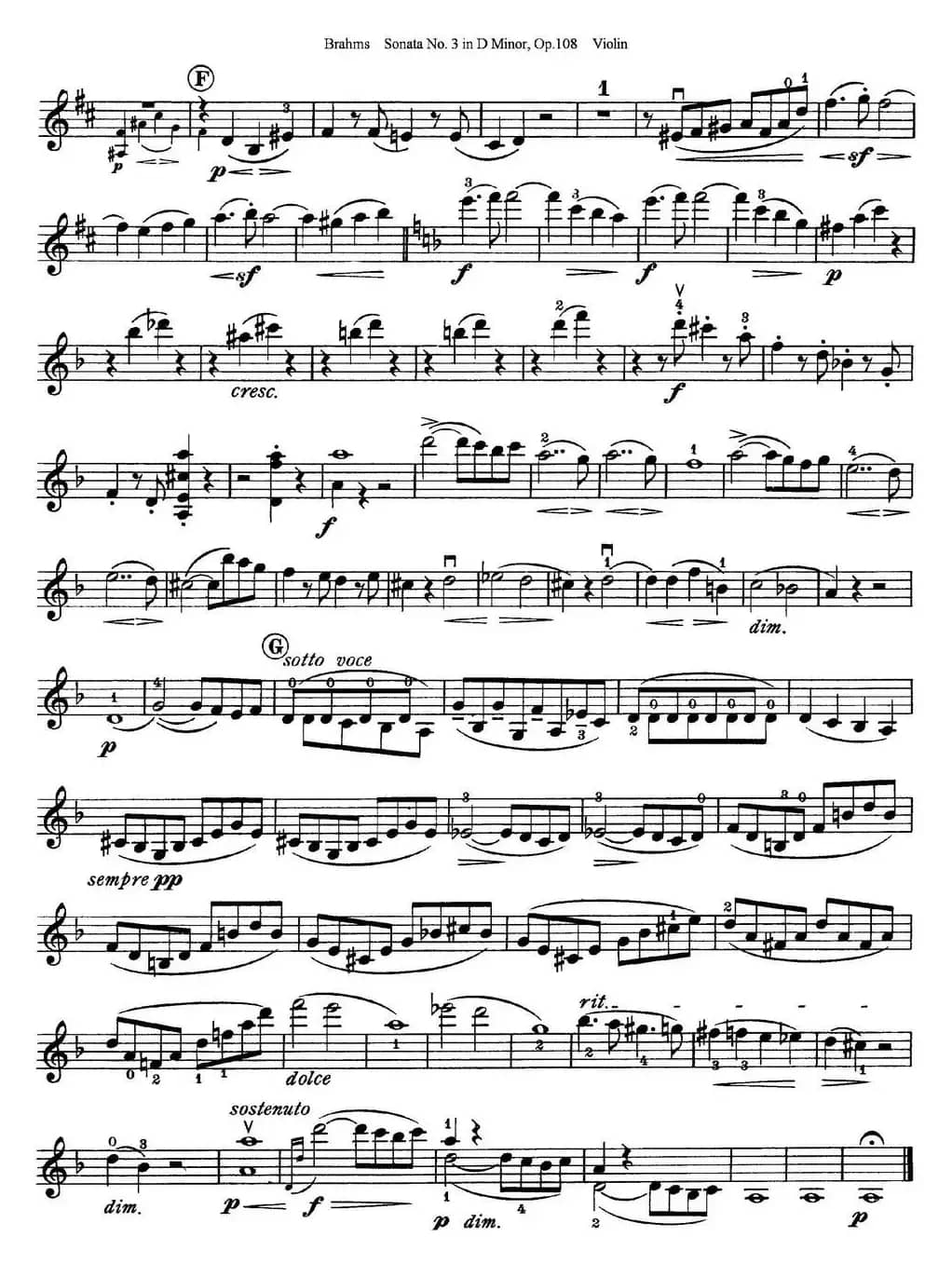 Violin Sonata No.3 in D Minor Op.108